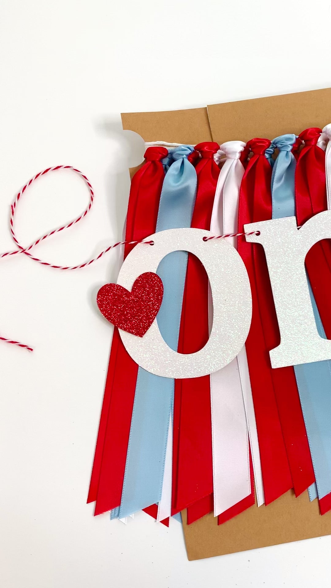 Valentines Little Heart Breaker Boy First Birthday High Chair Banner. Red, White and Light Blue, 1st Birthday Photo Backdrop One Banner. BL