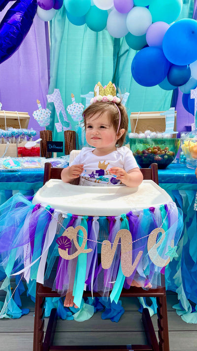 Under the Sea Mermaid Theme High Chair Banner