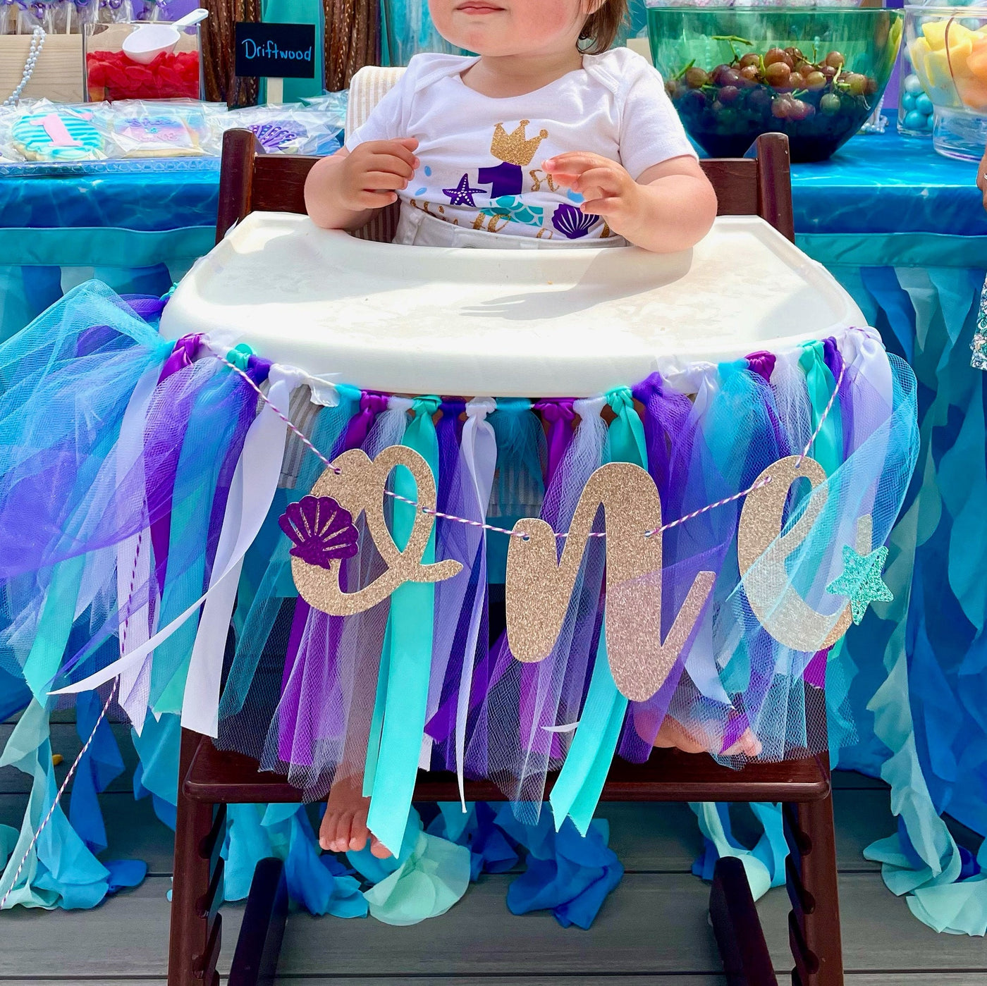 Under the Sea Mermaid Theme High Chair Banner