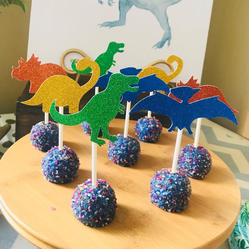 Dinosaur Cupcake Toppers, Boy Dinosaur Party, Dinosaur Birthday Party, Dinosaur Theme, Three Rex, Dino Four