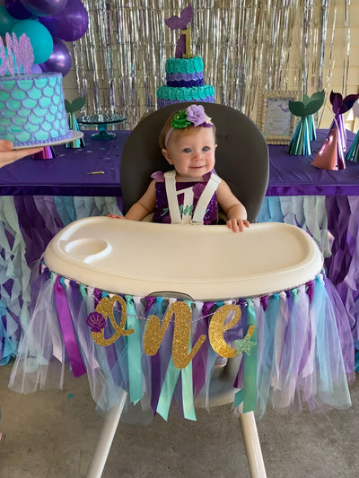 Under the Sea Mermaid Theme High Chair Banner