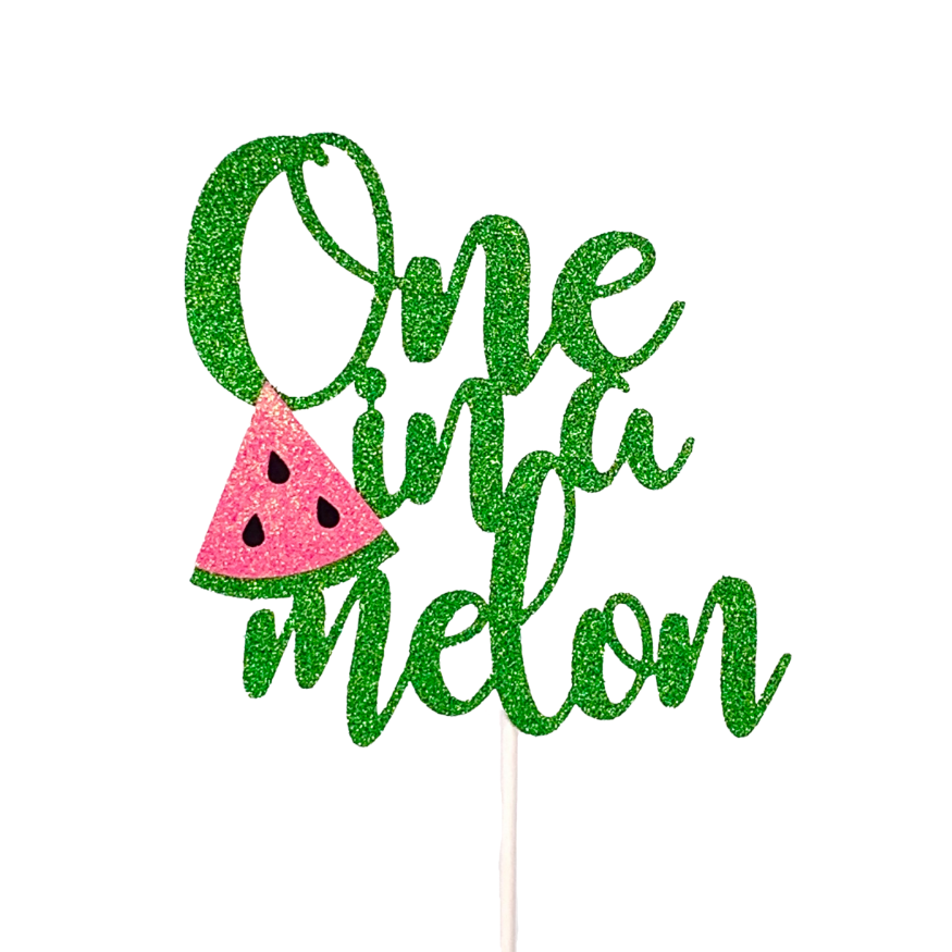 One In A Melon Watermelon Cake Topper, Watermelon 1st Birthday Party